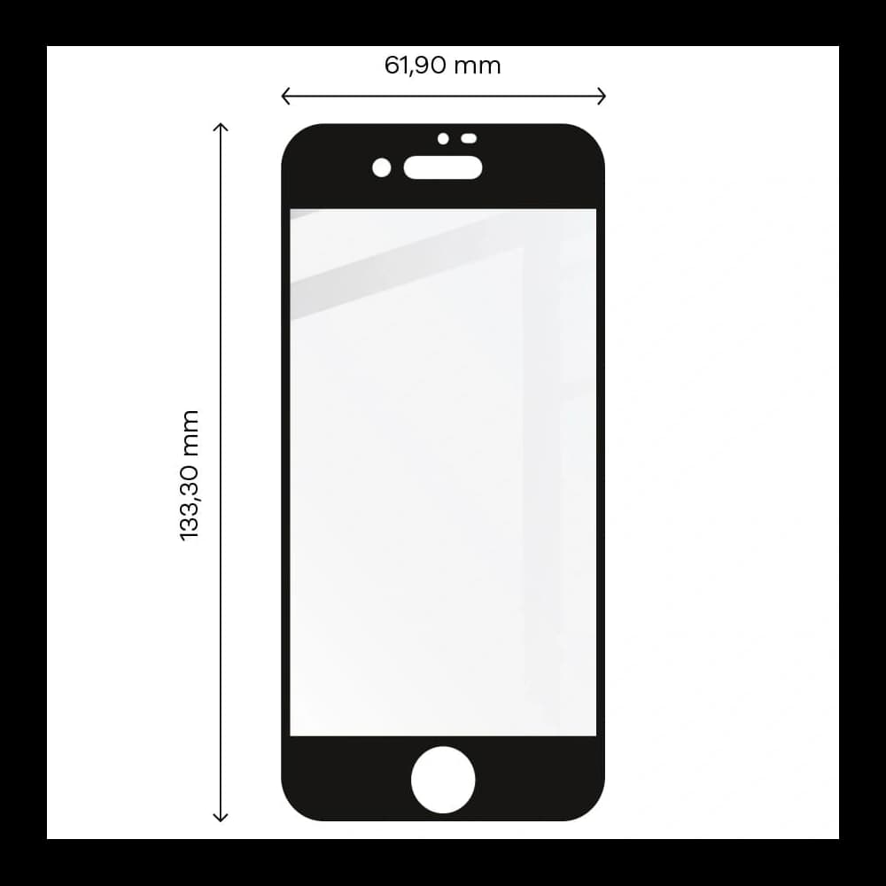 Bizon Glass Edge Apple iPhone SE 2022/2020/ 8/ 7 negru - 2