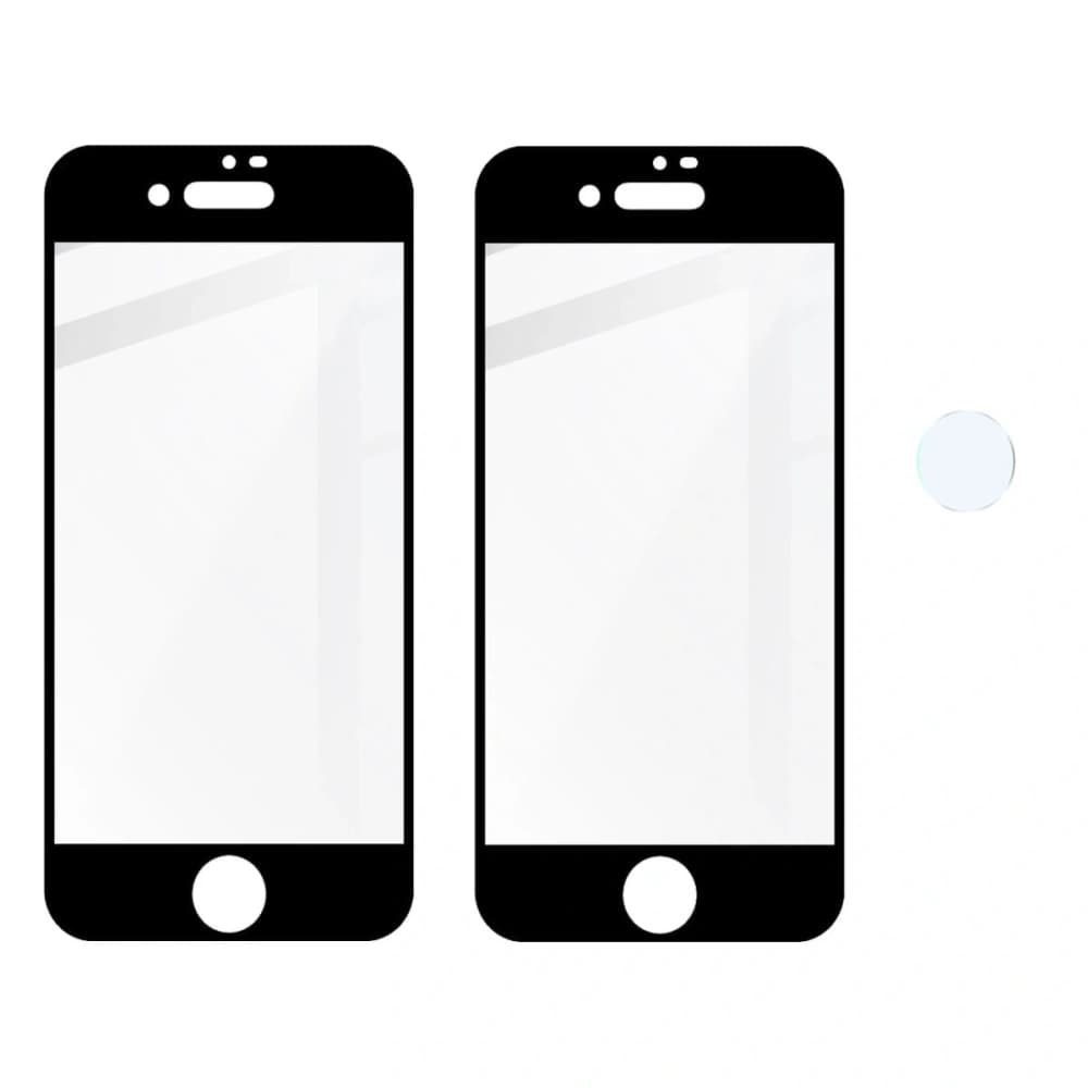 Bizon Glass Edge edzett üveg - [2 PACK] + lencsevédelem Apple iPhone SE 2022/2020 8/7 fekete - 5