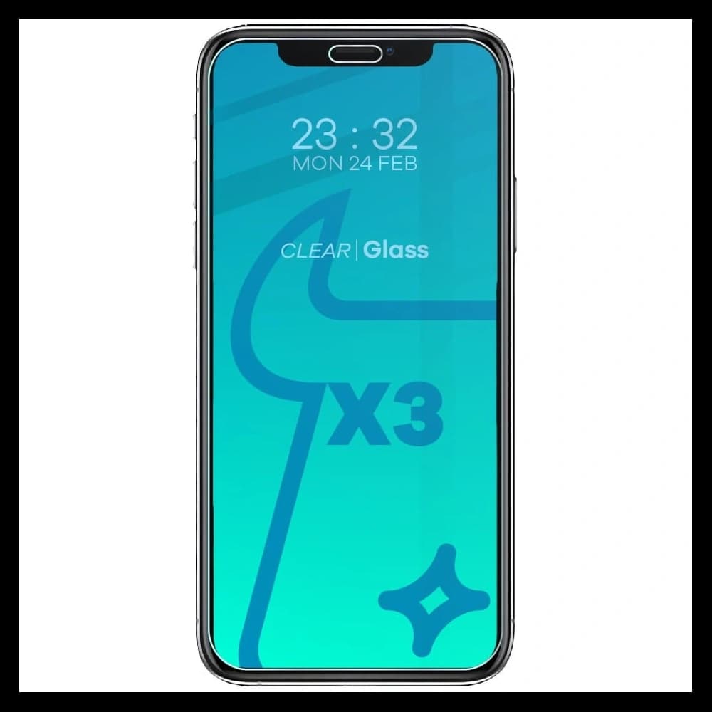 Bizon Glass Sticlă securizată transparentă - 3 buc. + sticlă pentru lentilă Apple iPhone Xs Max - 4