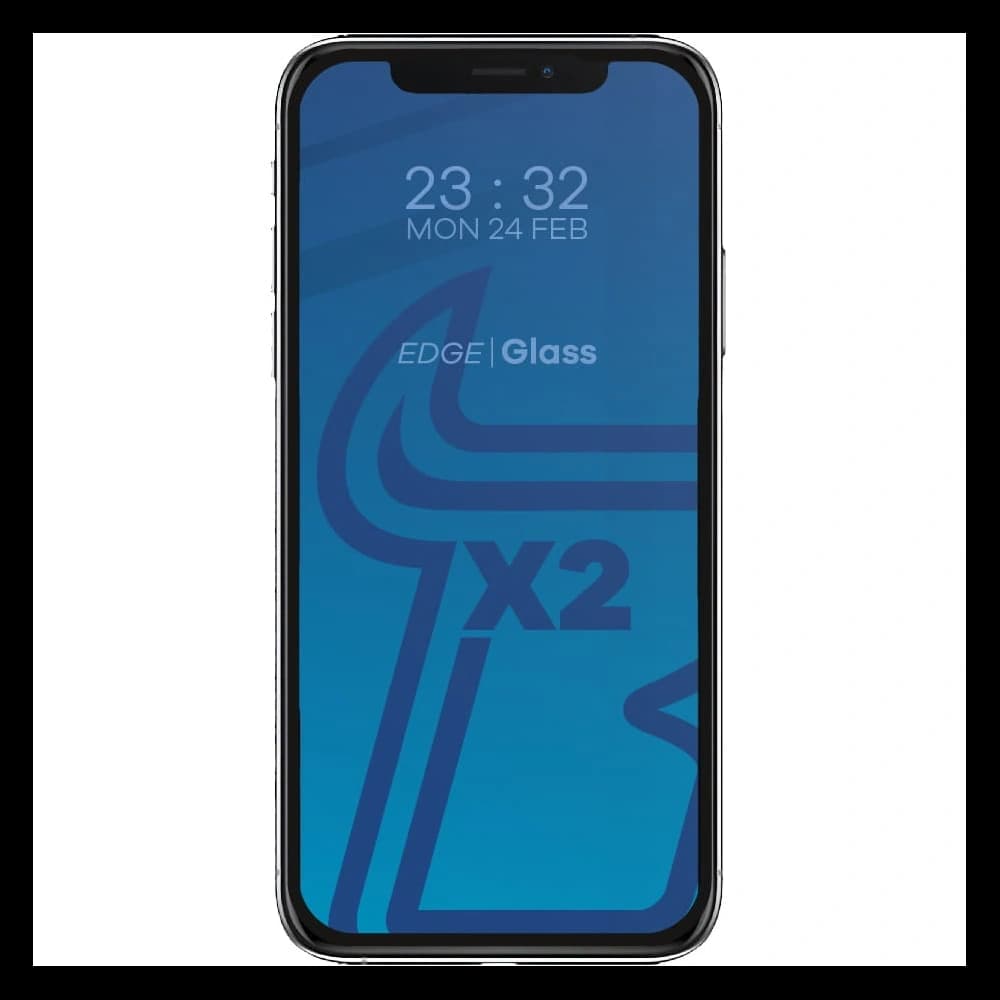 Bizon Glass Edge CF gehärtetes Glas - [2 PACK] + Linsenschutz Apple iPhone Xs Max schwarz - 3