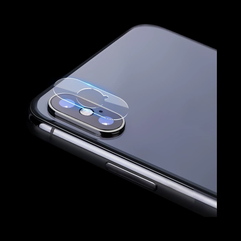Bizon Glass Edge CF gehärtetes Glas - [2 PACK] + Linsenschutz Apple iPhone Xs Max schwarz - 6