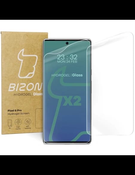 Folia hydrogelová na displej Bizon Glass Hydrogel Google Pixel 6 Pro [2 PACK]