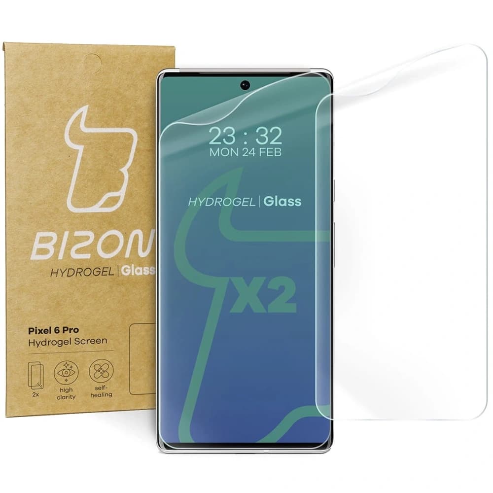Folia hydrogelová na displej Bizon Glass Hydrogel Google Pixel 6 Pro [2 PACK] - 1