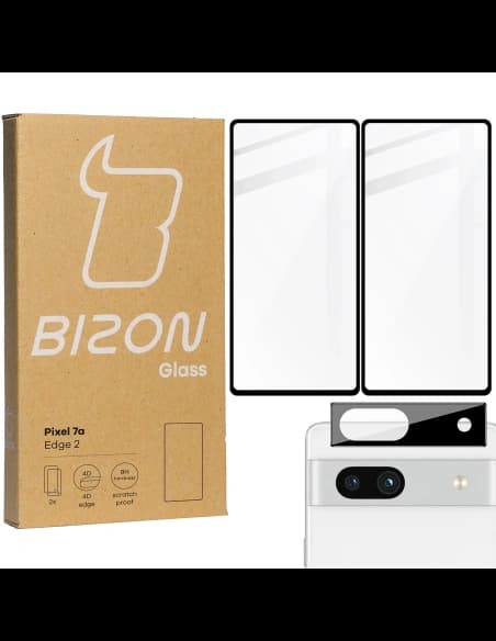 BIZON Edge 2 2x Bildschirmglas + Kameraglas Pixel 7A