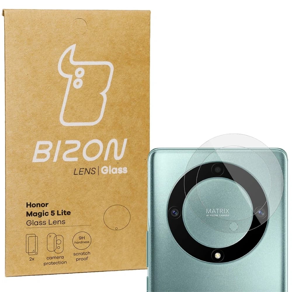 Sklo na aparát Bizon Glass Lens do Honor Magic5 Lite [2 PACK] - 1
