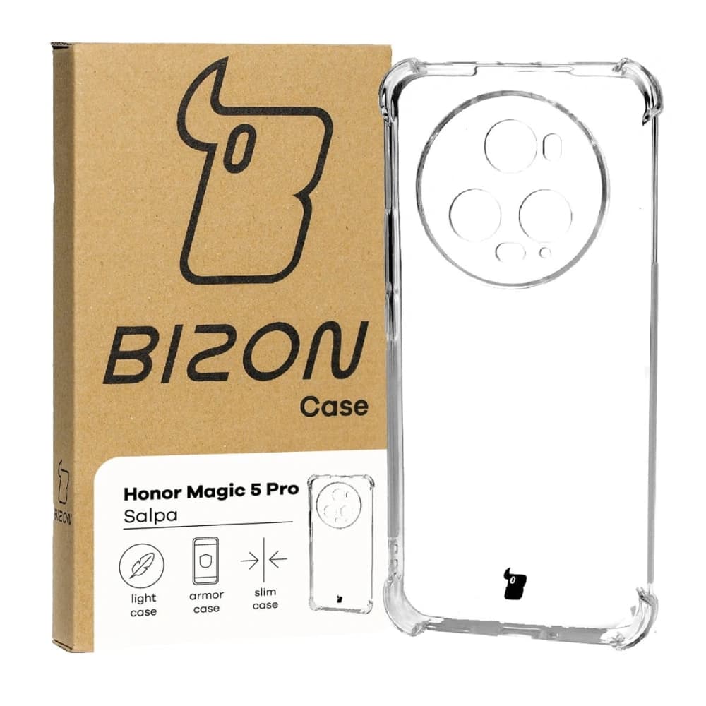Elastické pouzdro Bizon Case Salpa pro Honor Magic5 Pro průhledné - 1