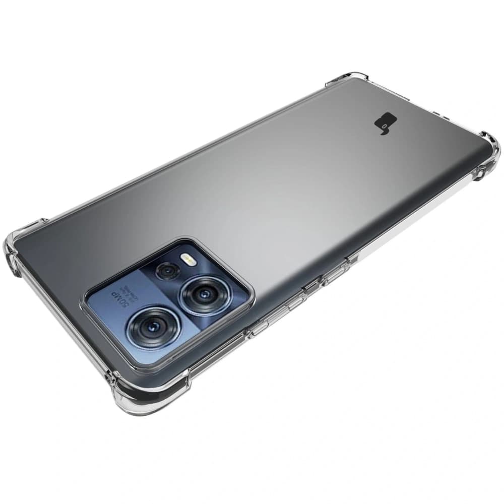 Bizon Case Clear Pack Hülle + 2x Bildschirmfolie + Linsenschutz für Motorola Moto Edge 30 Fusion klar - 6