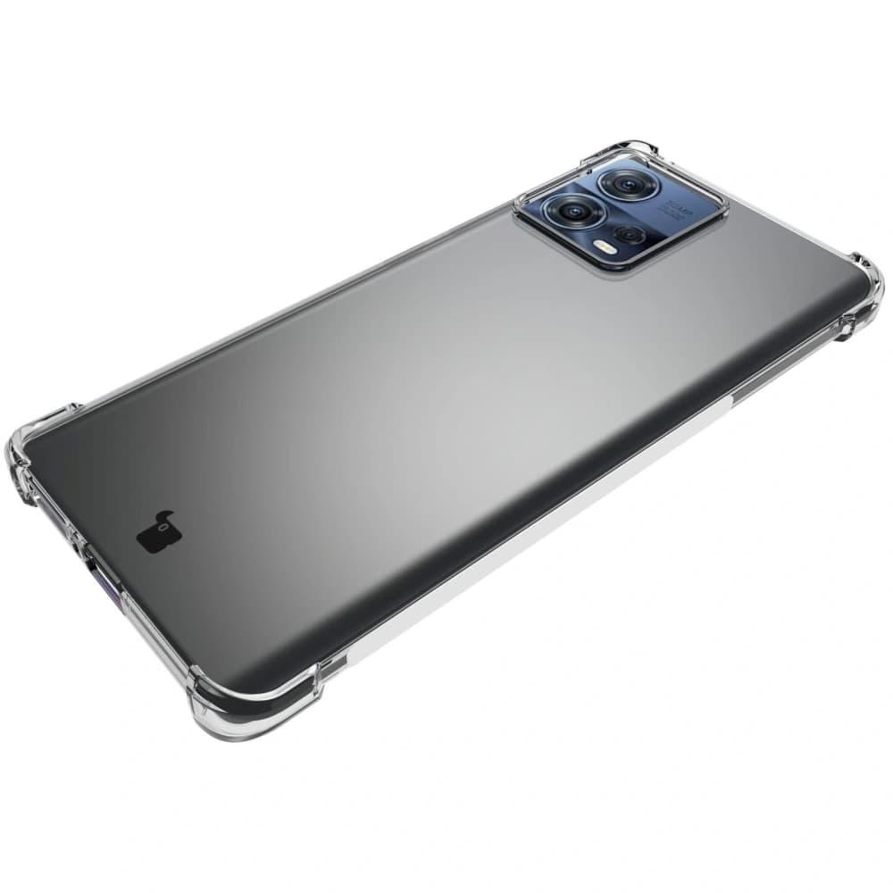 Bizon Case Clear Pack Hülle + 2x Bildschirmfolie + Linsenschutz für Motorola Moto Edge 30 Fusion klar - 7