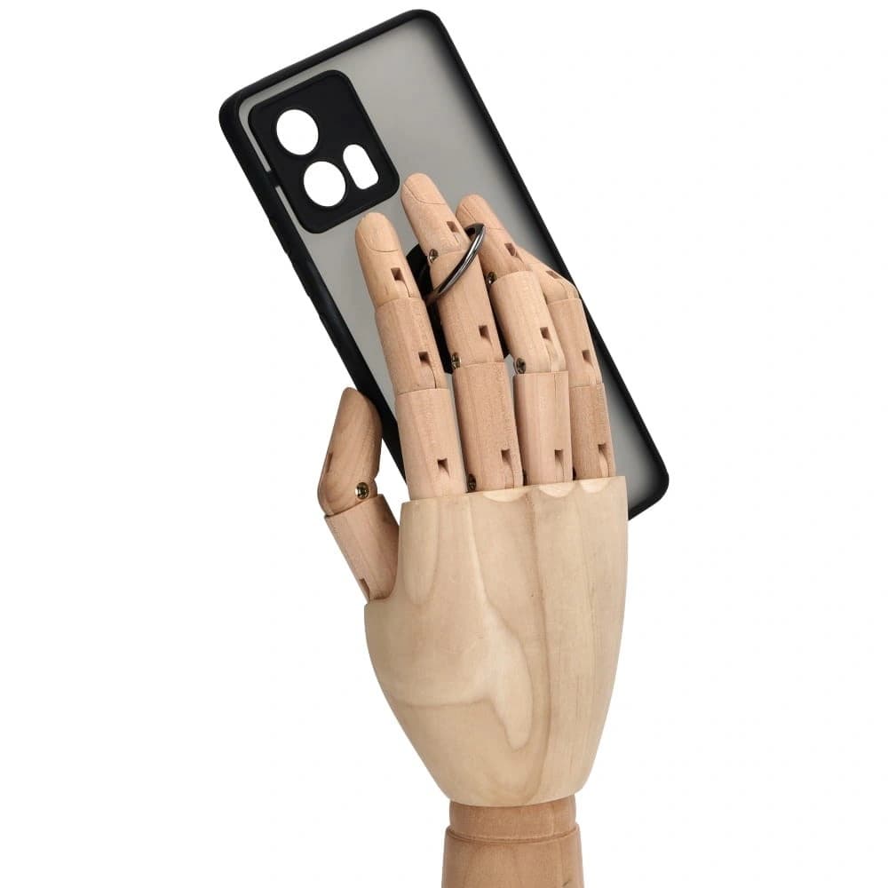 Bizon Case Hybrid Ring Motorola Edge 30 Fusion smoky with a black frame - 8