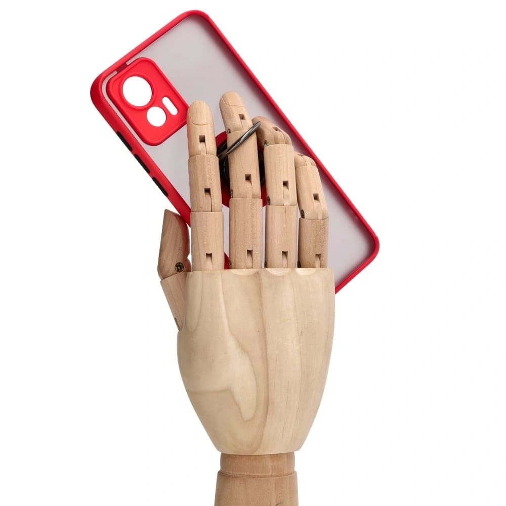 Bizon Case Hybrid Ring Motorola Edge 30 Neo smoky with a red frame - 8