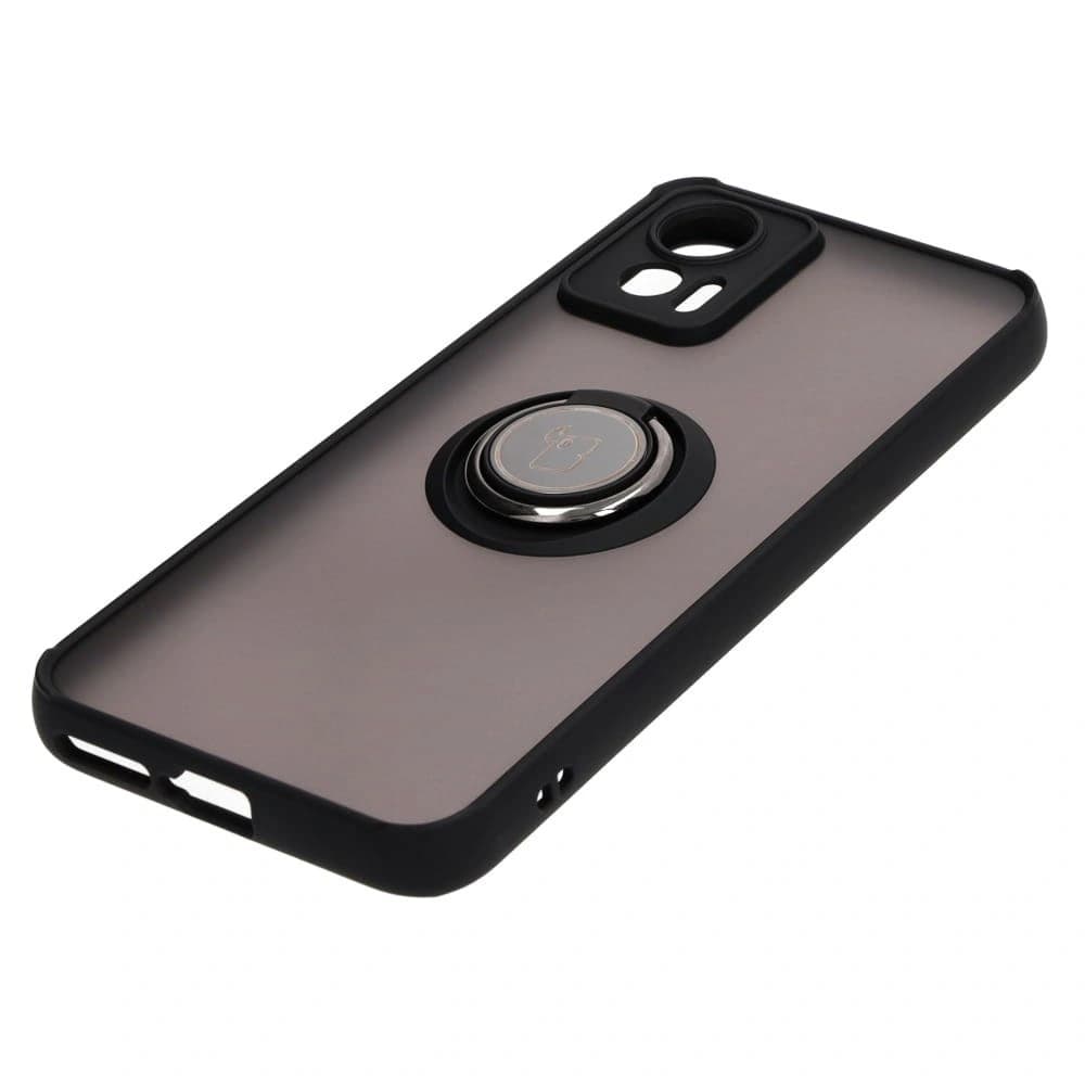 Bizon Case Hybrid Ring Motorola Edge 30 Neo smoky with a black frame - 3