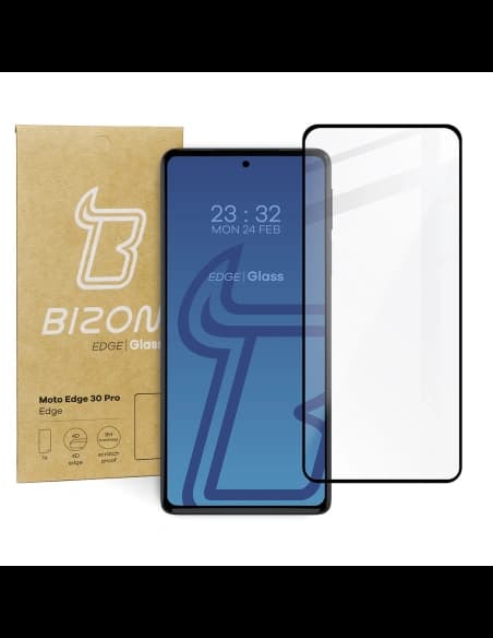 Bizon Glass Edge Motorola Edge 30 Pro black