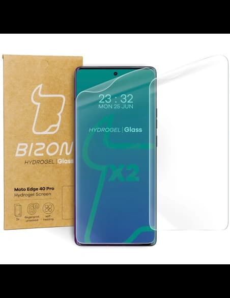 Bizon Glass Hydrogel Moto Edge 40 Pro [2 PACK]