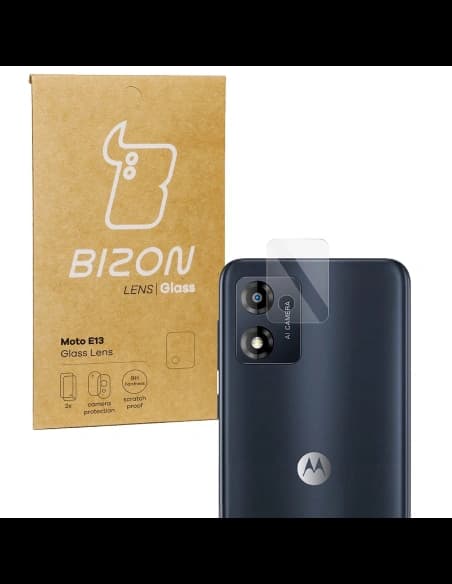 Bizon-Glaslinse Moto E13 [2 PACK]