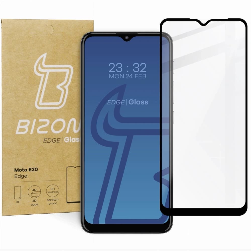 Sklo tvrzené Bizon Glass Edge do Moto E20 černé