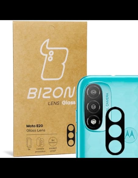 Sklo na aparát Bizon Glass Lens do Moto E20 [2 PACK]