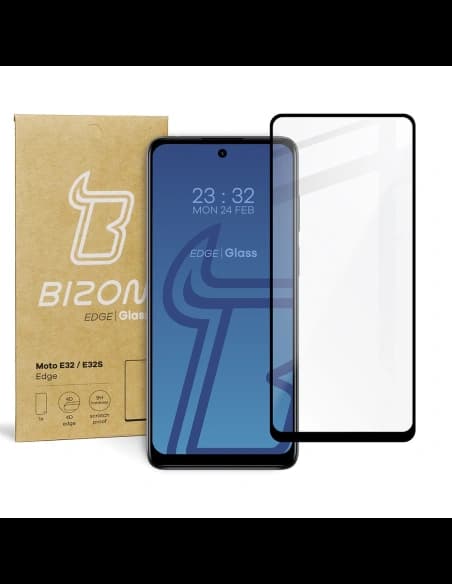 Bizon Glass Edge Motorola Moto E32 / E32s negru