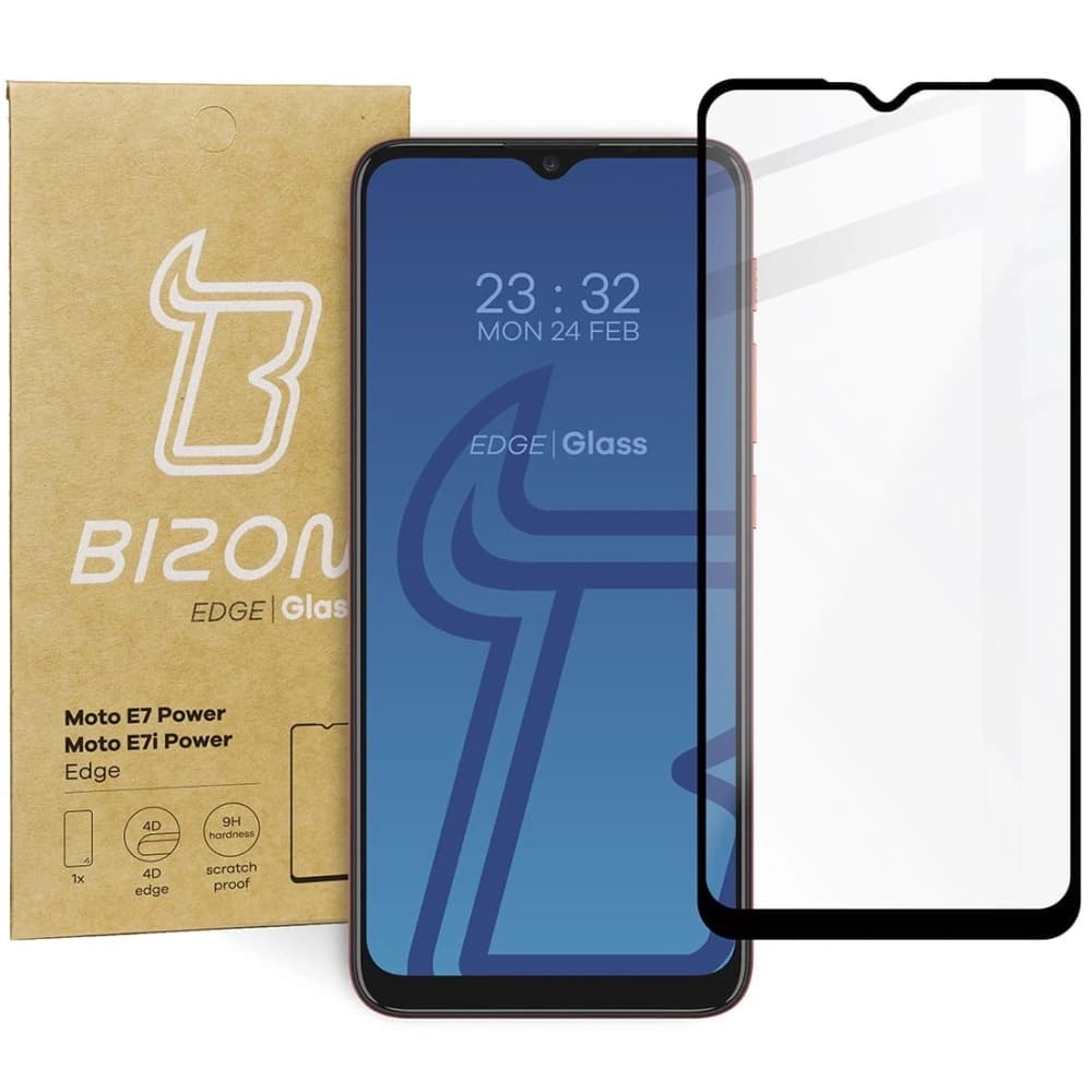 Sklo tvrzené Bizon Glass Edge do Moto E7 Power / E7i Power černé