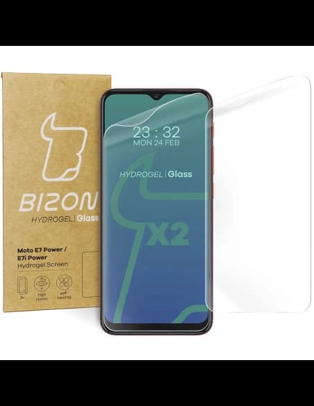 Fólie hydrogelová na displej Bizon Glass Hydrogel Moto E7 Power / Moto E7i Power [2 PACK]