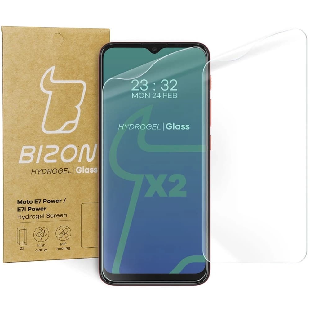 Fólie hydrogelová na displej Bizon Glass Hydrogel Moto E7 Power / Moto E7i Power [2 PACK] - 1