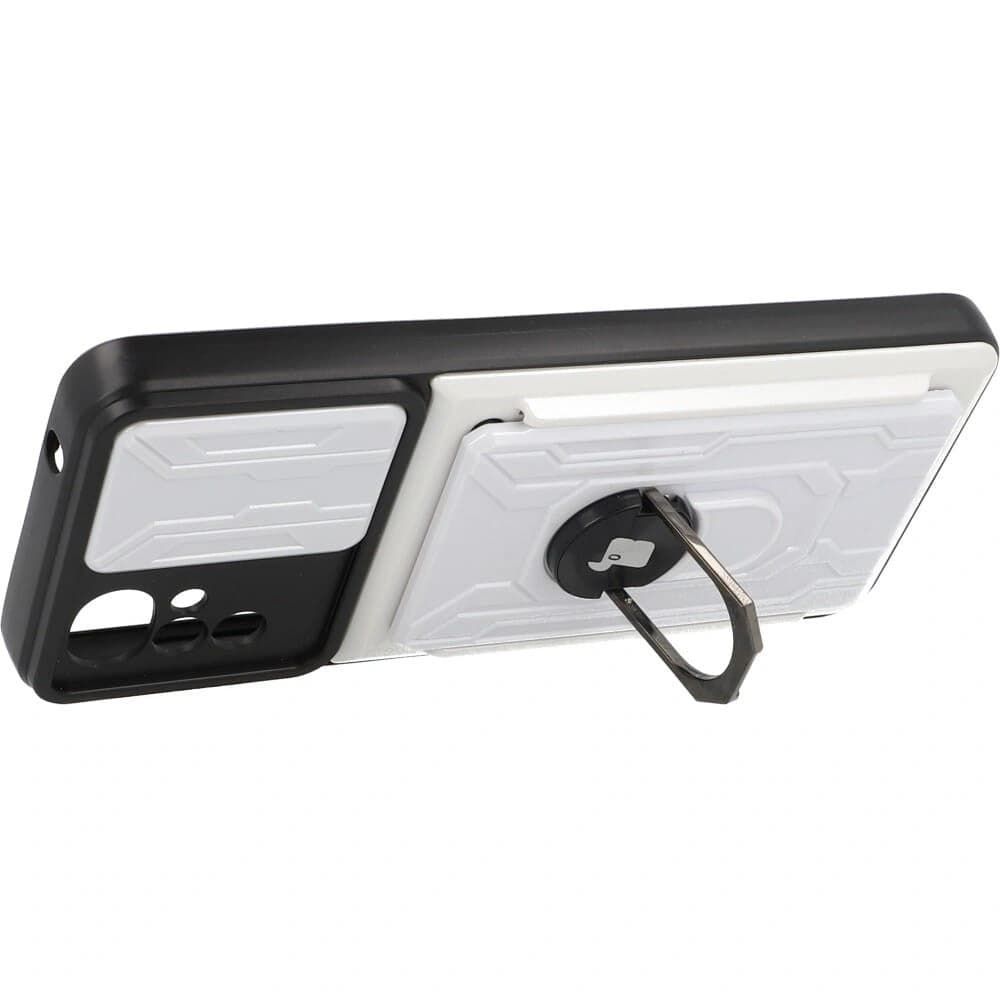 Bizon Case Camshield Card Slot Ring Moto G22 alb - 4