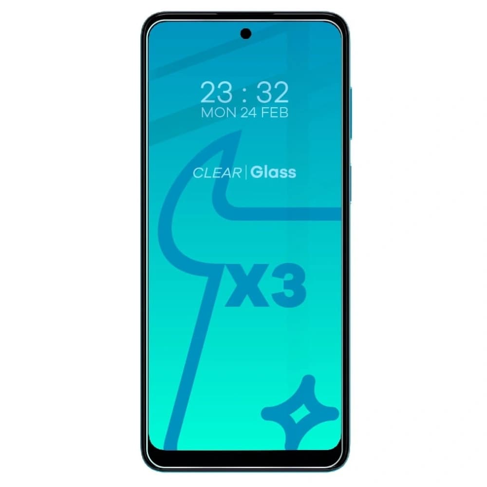 Bizon Glass sticlă temperată clară - 3 buc. + sticlă lentilă Motorola Moto G22 - 3