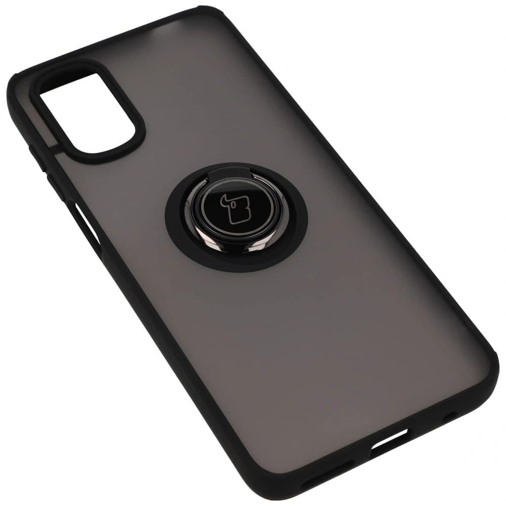 Bizon Case Hybrid Ring Motorola Moto G22 / E32 / E32s fumuriu cu un cadru negru - 4