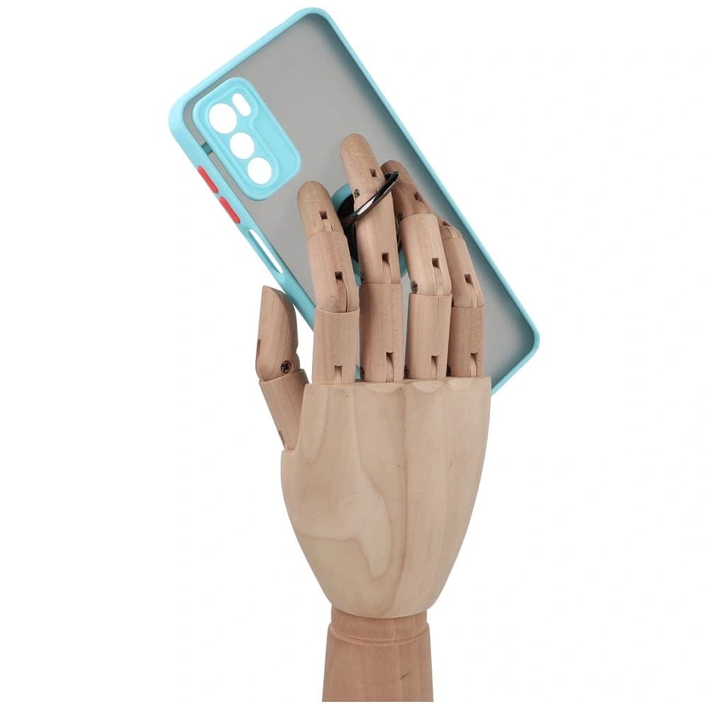 Bizon Case Hybrid Ring Motorola Moto G42 füstös színű világoskék kerettel - 8