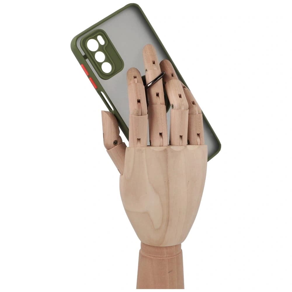 Bizon Case Hybrid Ring Motorola Moto G42 füstös zöld kerettel - 8