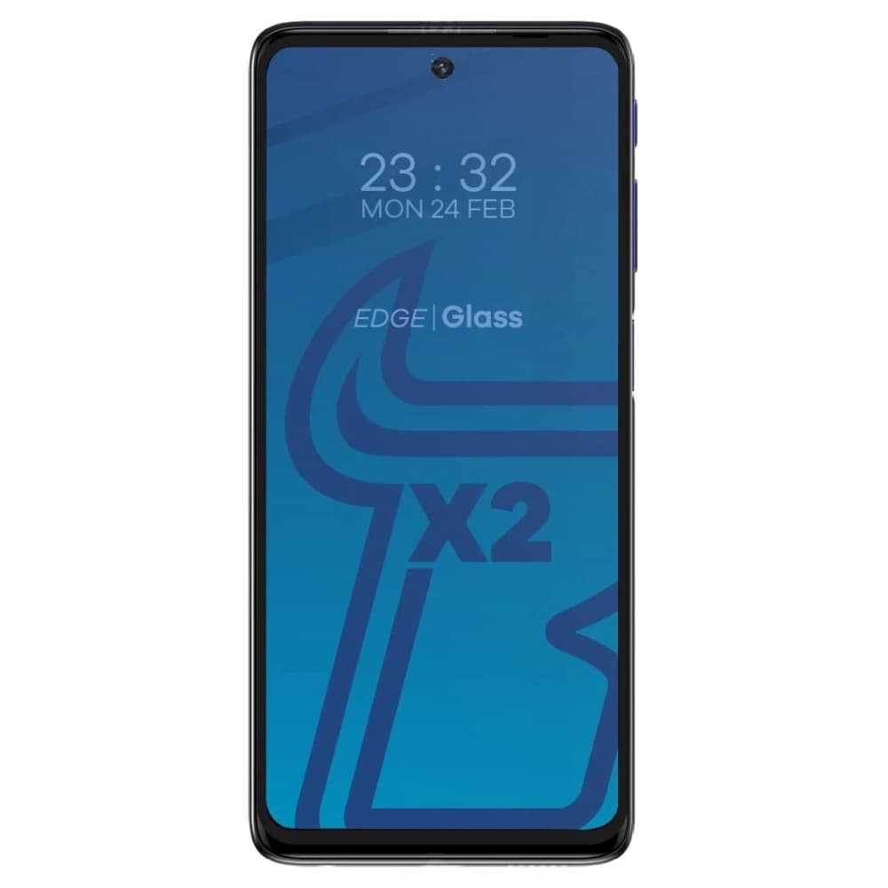 Bizon Glass Edge gehärtetes Glas - [2 PACK] + Linsenschutz Moto G51 5G schwarz - 3