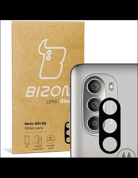 Bizon Glaslinse Moto G51 5G [2 PACK]