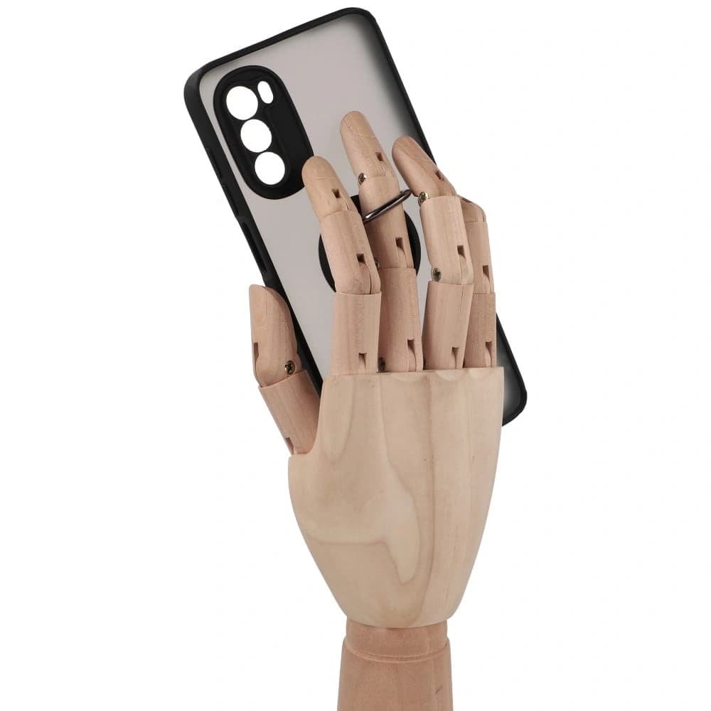 Bizon Case Hybrid Ring Motorola Moto G52 / G82 rauchig mit einem schwarzen Rahmen - 8