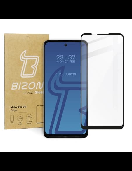 Bizon Glass Edge Motorola Moto G62 5G schwarz