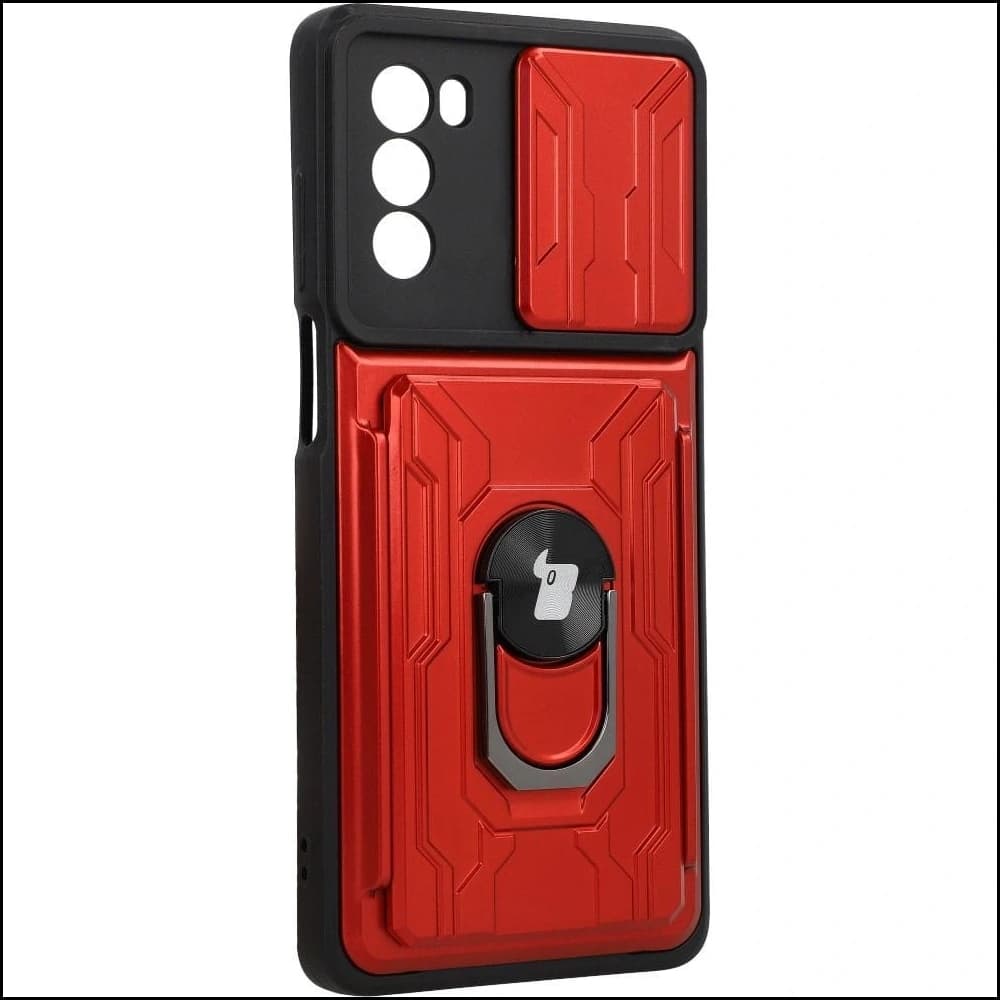 Bizon Case Camshield Kartensteckplatz Ring Moto G62 5G rot - 2