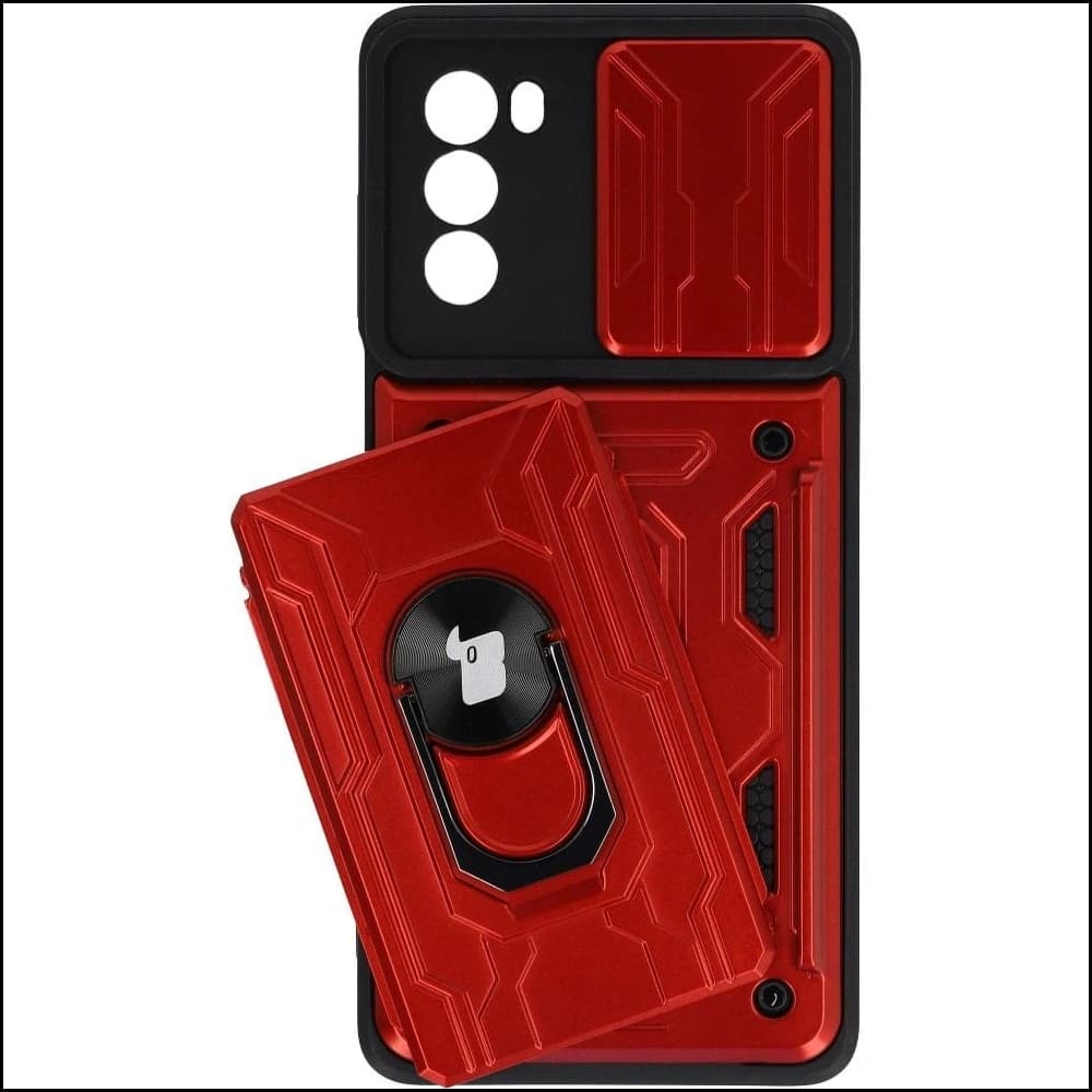 Bizon Case Camshield Kartensteckplatz Ring Moto G62 5G rot - 4