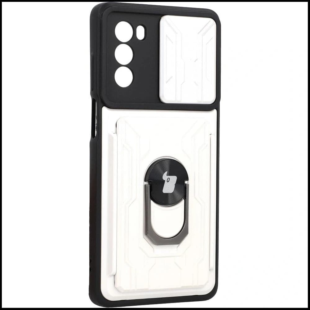 Bizon Case Camshield Kartensteckplatz Ring Moto G62 5G weiß - 2