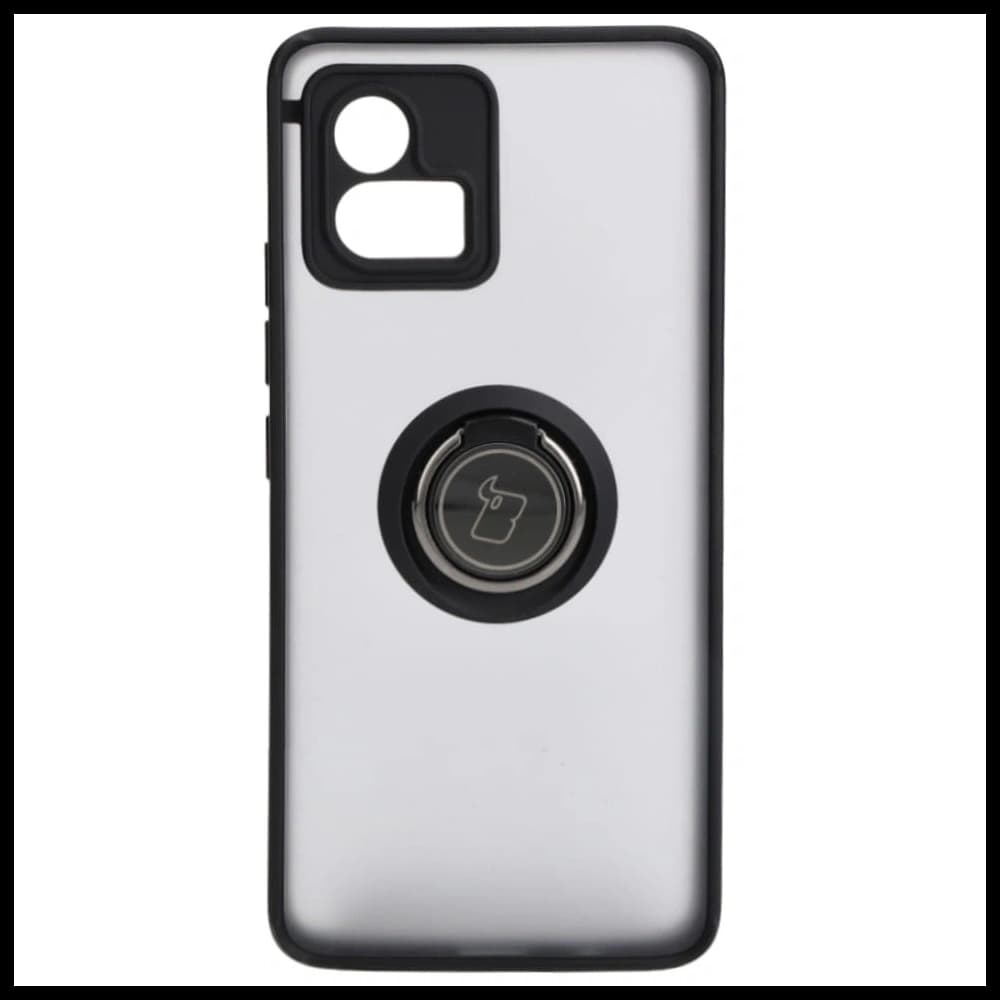 Bizon Case Hybrid Ring Motorola Moto G72 fumos cu un cadru negru - 2