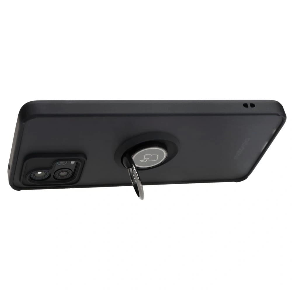 Bizon Case Hybrid Ring Motorola Moto G72 fumos cu un cadru negru - 5