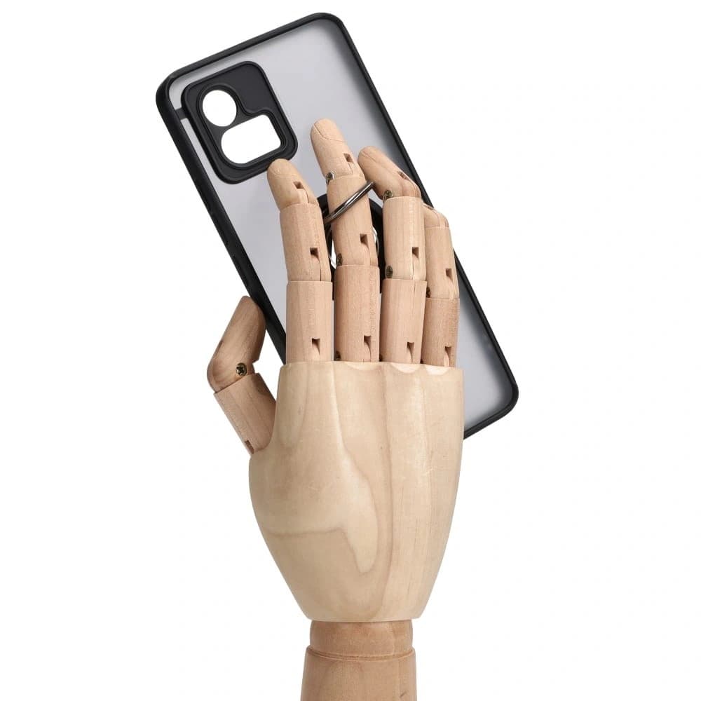 Bizon Case Hybrid Ring Motorola Moto G72 fumos cu un cadru negru - 8