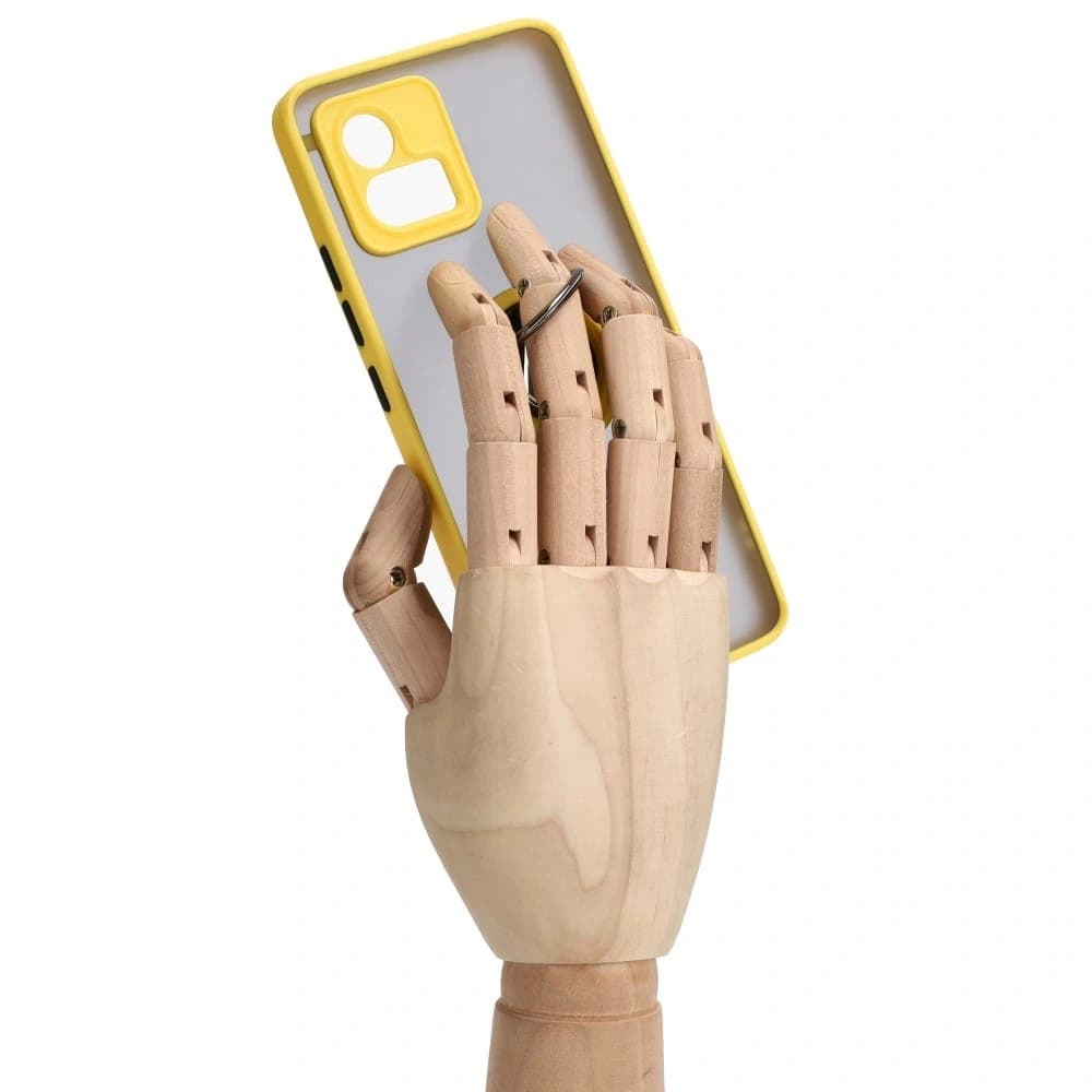 Bizon Case Hybrid Ring Motorola Moto G72 füstös sárga kerettel - 8