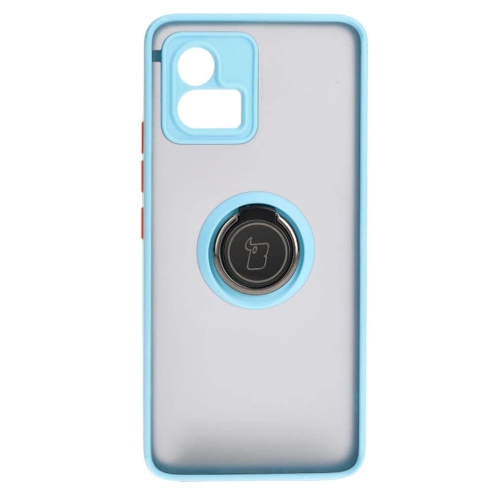 Bizon Case Hybrid Ring Motorola Moto G72 füstös színű, világoskék kerettel - 2