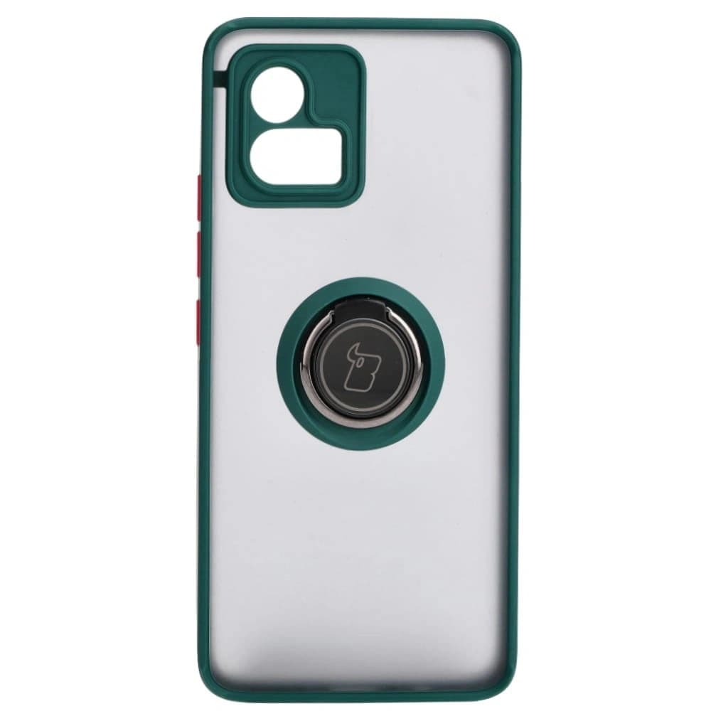 Bizon Case Hybrid Ring Motorola Moto G72 füstös színben, sötétzöld kerettel - 2