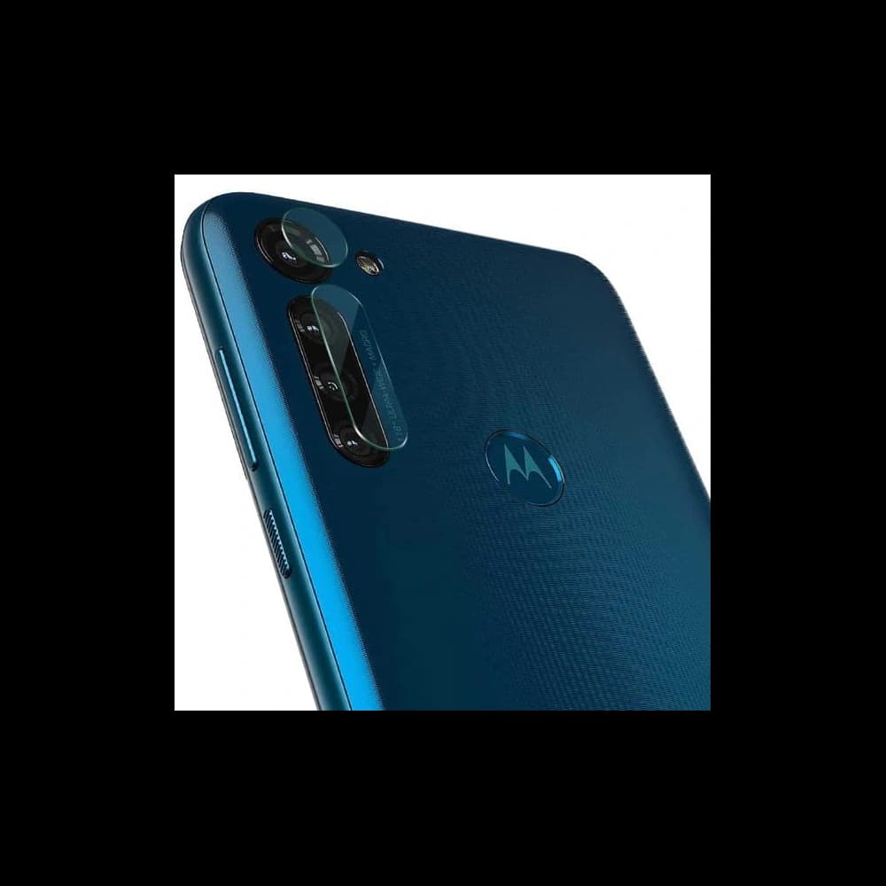 Bizon Glass Edge gehärtetes Glas - [2 PACK] + Linsenschutz Moto G8 schwarz - 5