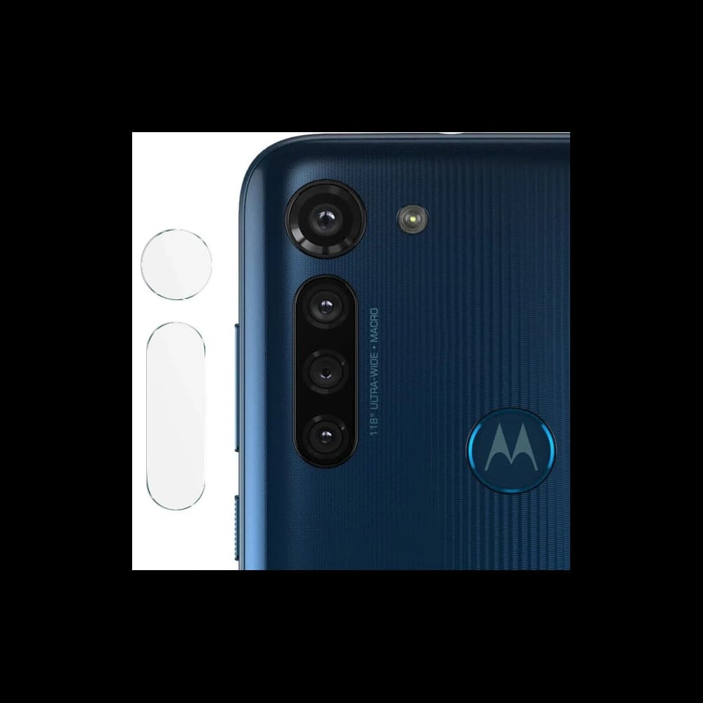 Bizon Glass Edge gehärtetes Glas - [2 PACK] + Linsenschutz Moto G8 schwarz - 6