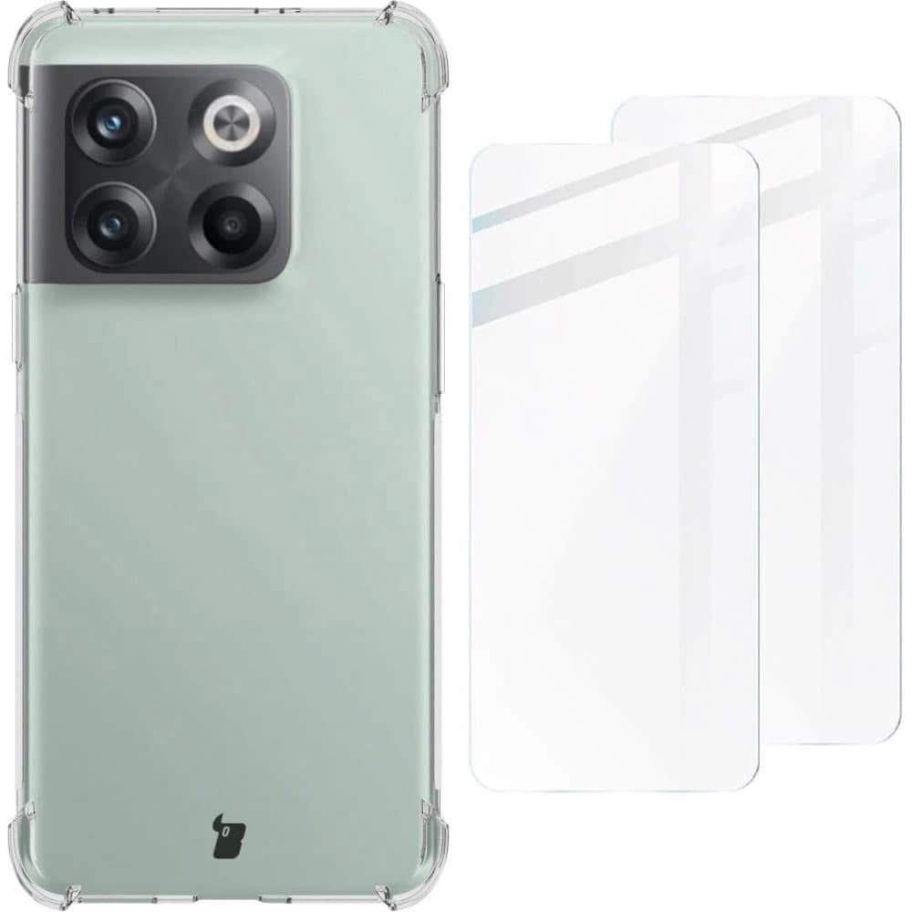 Bizon Case Clear Pack carcasă + 2x sticlă de protecție OnePlus 10T transparentă - 1