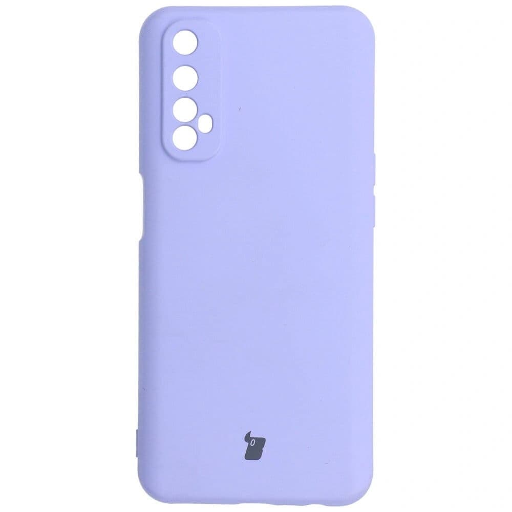 Caz de silicon Bizon pentru Realme 7, violet deschis. - 1