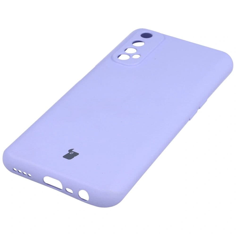 Caz de silicon Bizon pentru Realme 7, violet deschis. - 2