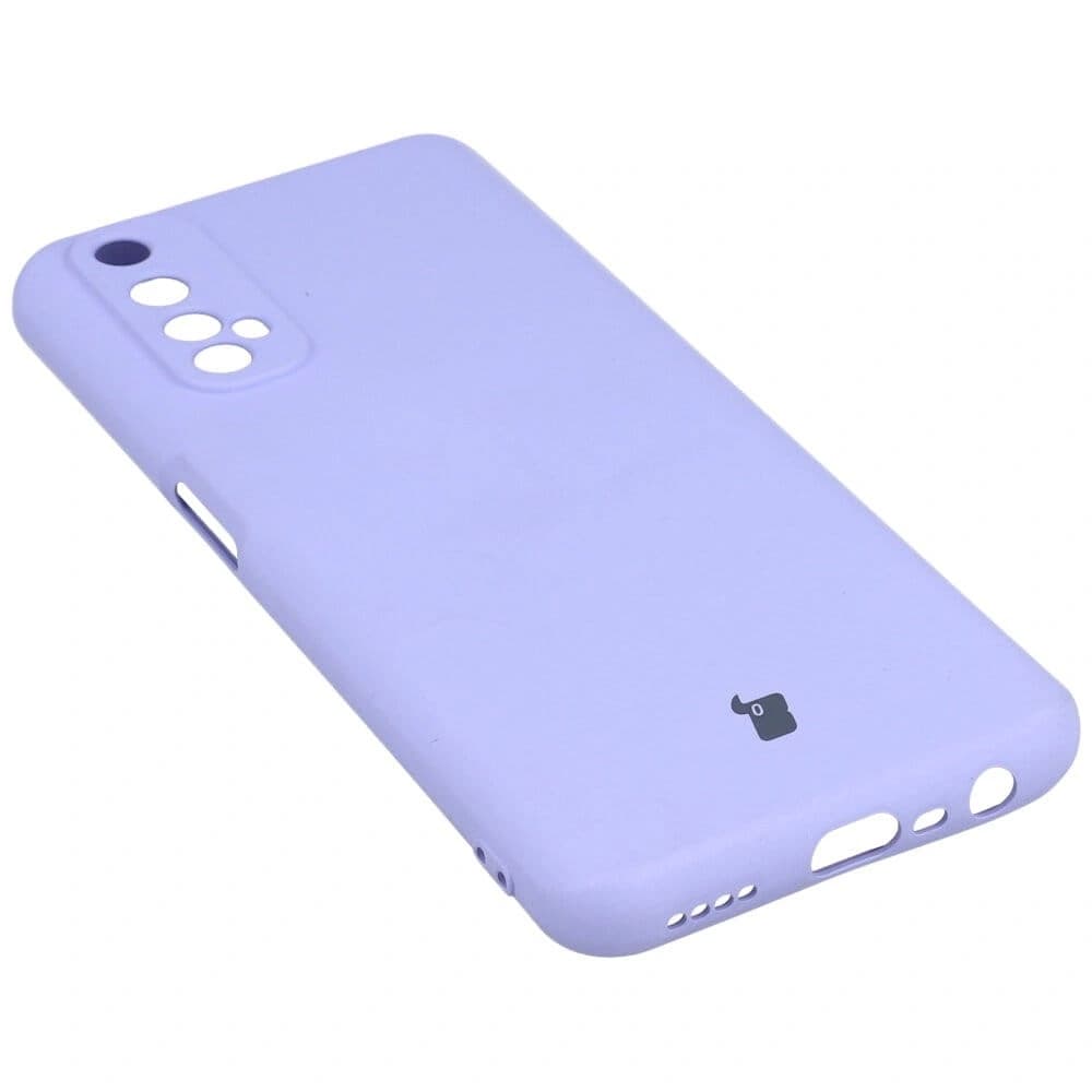 Caz de silicon Bizon pentru Realme 7, violet deschis. - 3