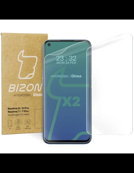 Bizon Glass Hydrogel Realme 7 / 7 Pro / 8 / Pro [2 PACK]