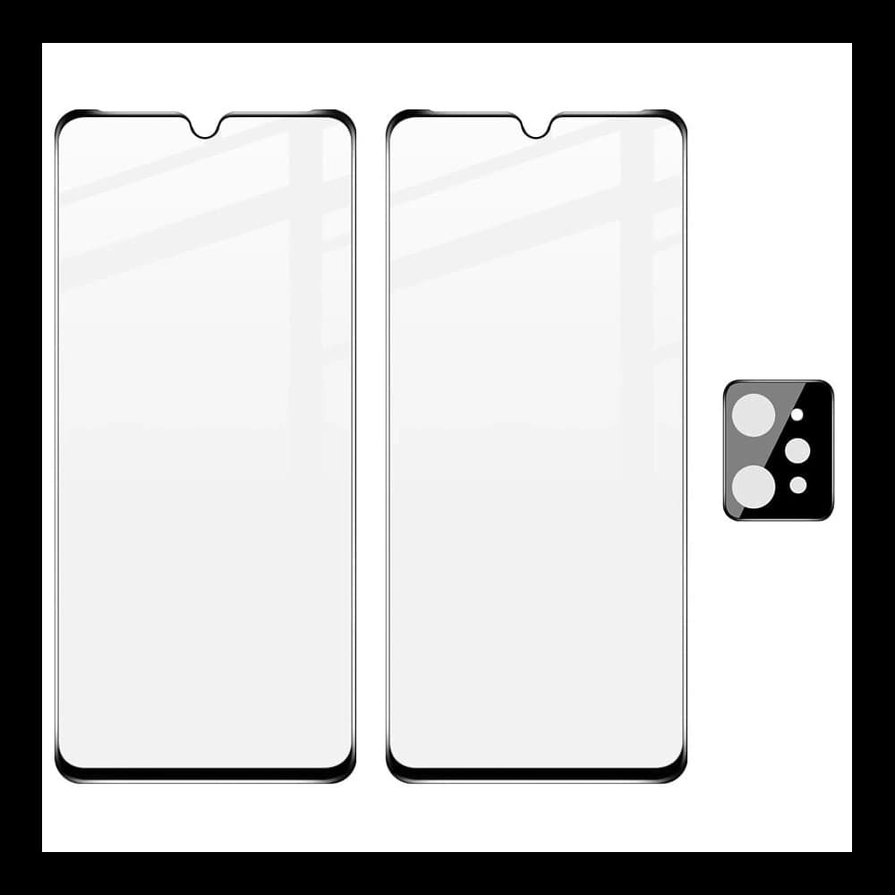 Bizon Glass Edge tempered glass - [2 PACK] + lens protection Realme C31 black - 4